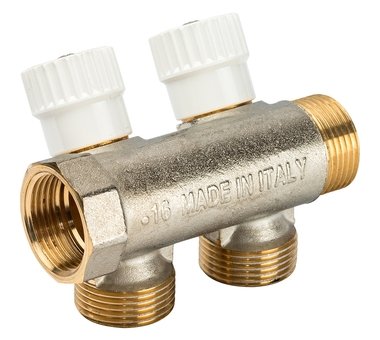 Коллектор LUXOR 2-х ходовой коллектор с перекрывающими кранами CP 462 G3/4xG1/2 (68512602) в Новосибирске