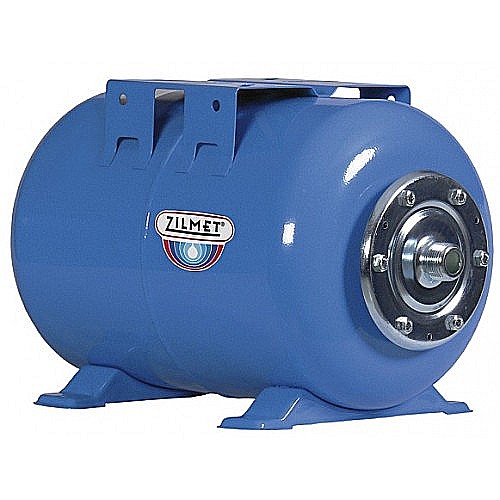 Гидроаккумулятор горизонтальный синий Zilmet ULTRA-PRO - 50л. (PN10, мемб.бутил, фланец стальной) в Новосибирске