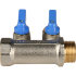 Коллектор с шаровыми кранами STOUT 3/4", 2 отвода 1/2" (синие ручки) (SMB 6201 341202) в Новосибирске