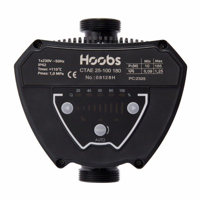 Насос циркуляционный Hoobs CTAE 25-100 180мм 185Вт (с гайками)