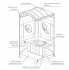 Туалетная кабина EcoLight Дачник разобранная Туалетная кабина EcoLight Дачник разобранная