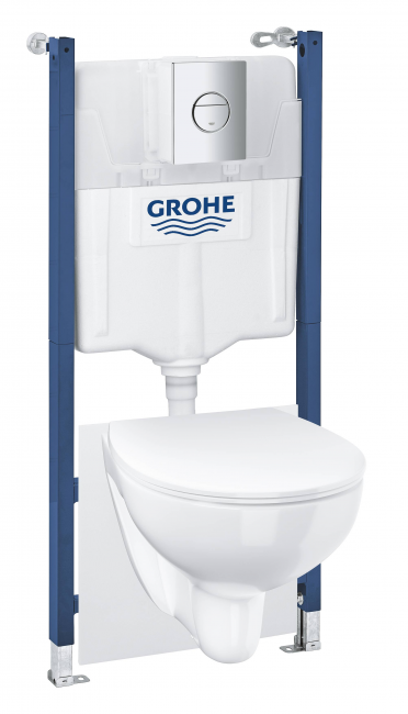 Система инсталляции GROHE QuickFix Solido 5 в 1 для подвесного унитаза, альпин-белый Система инсталляции GROHE QuickFix Solido 5 в 1 для подвесного унитаза, альпин-белый