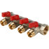 Коллектор 4 отвода с шаровыми кранами STOUT 3/4" 1/2"(красные ручки) (SMB 6200 341204) в Новосибирске