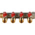 Коллектор 4 отвода с шаровыми кранами STOUT 3/4" 1/2"(красные ручки) (SMB 6200 341204) в Новосибирске