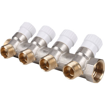 Коллектор 4 отвода с шаровыми кранами STOUT 3/4" 1/2" (SMB 6851 341204)